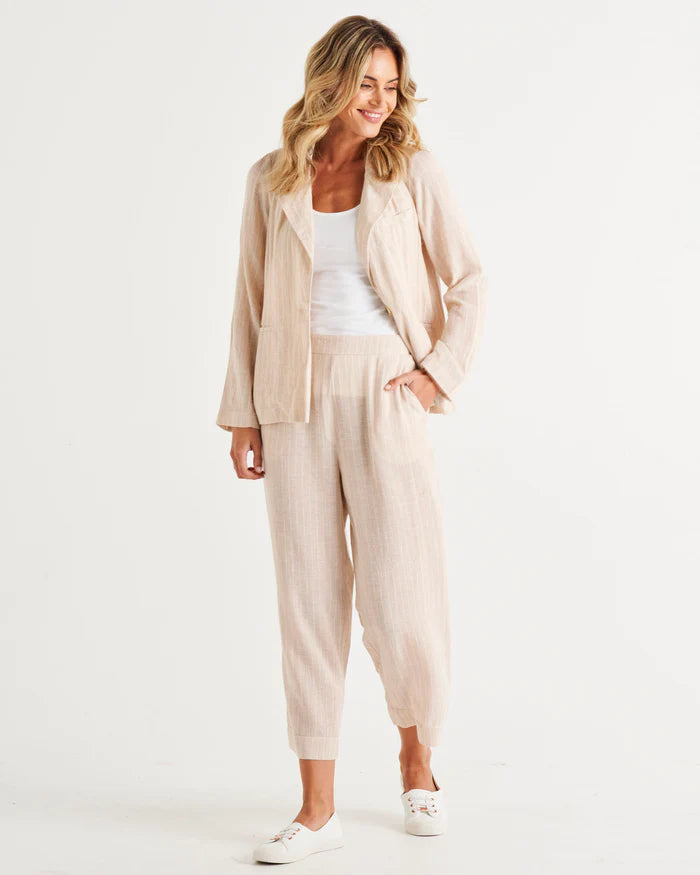 Parker Pant - Natural Stripe