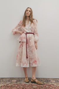 Chloe Lace Maxi Dress- Floating Frost Flowers