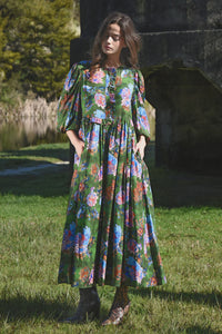 Floral Flair Dress- Brush Strokes