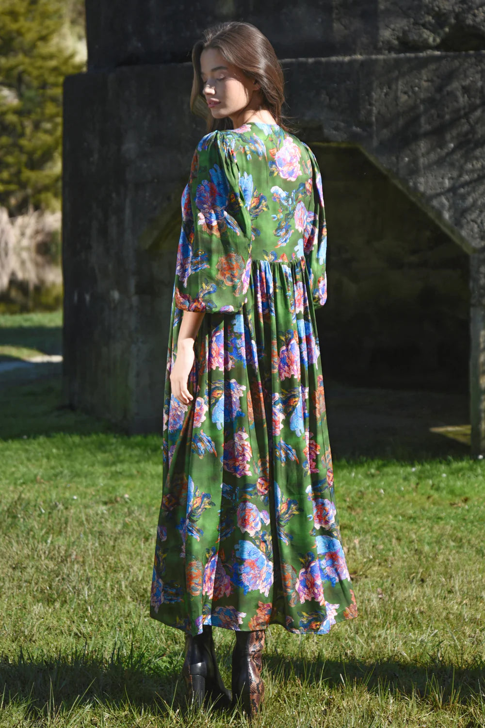 Floral Flair Dress- Brush Strokes