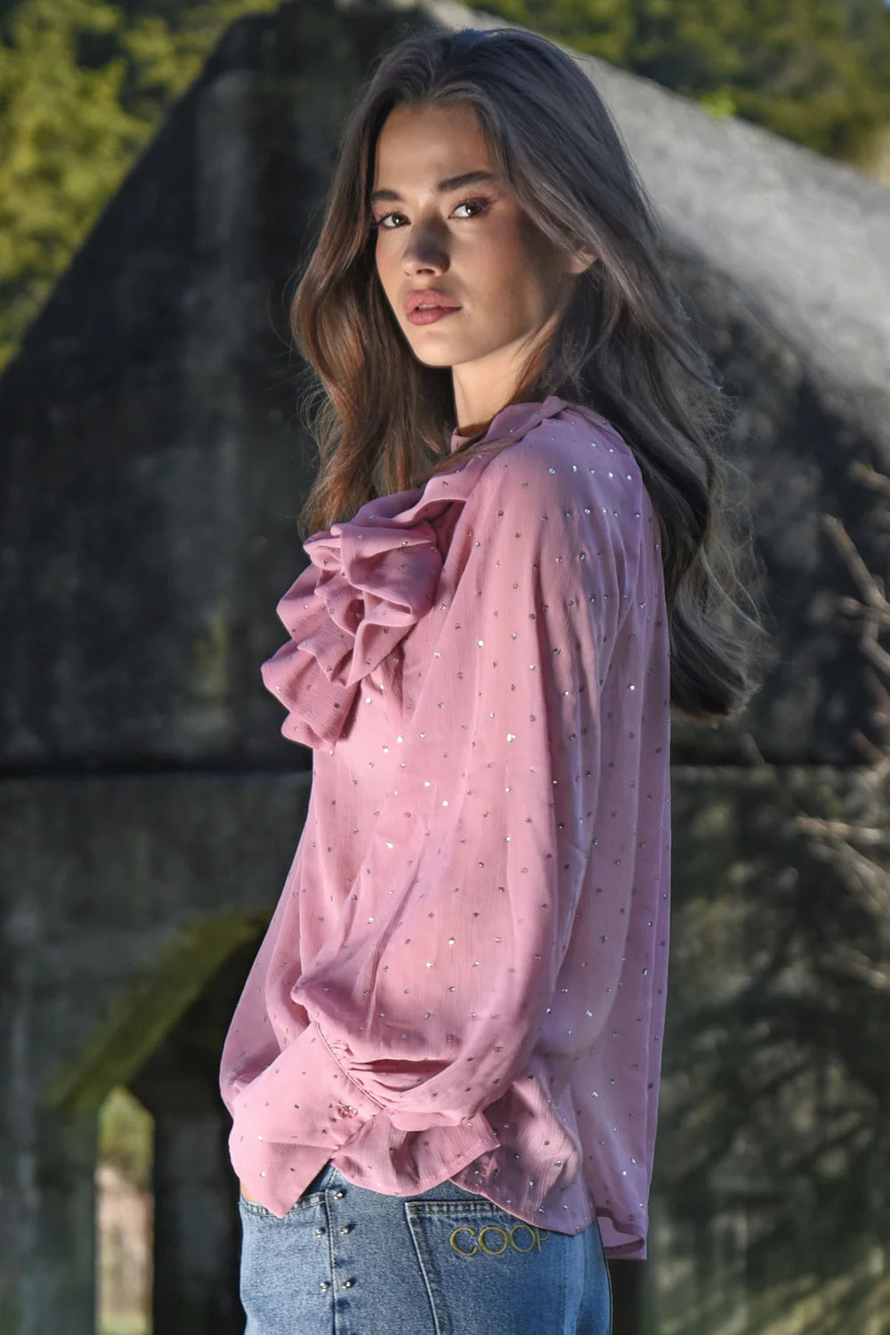 Sew Fancy Blouse- Pink