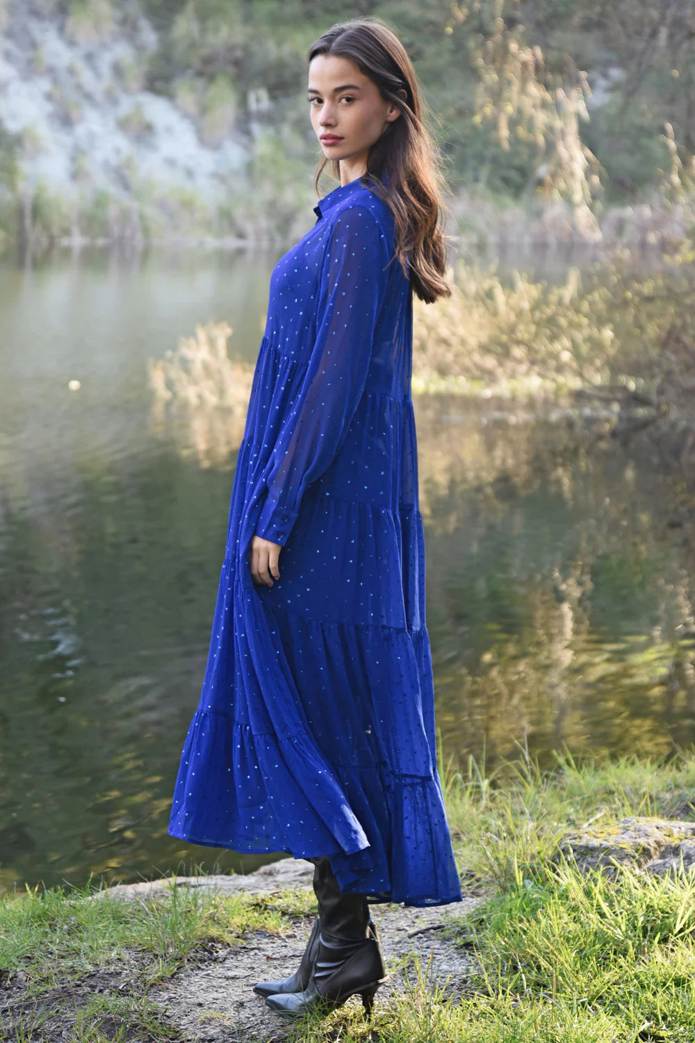Sun & the Swoon Dress- Blue