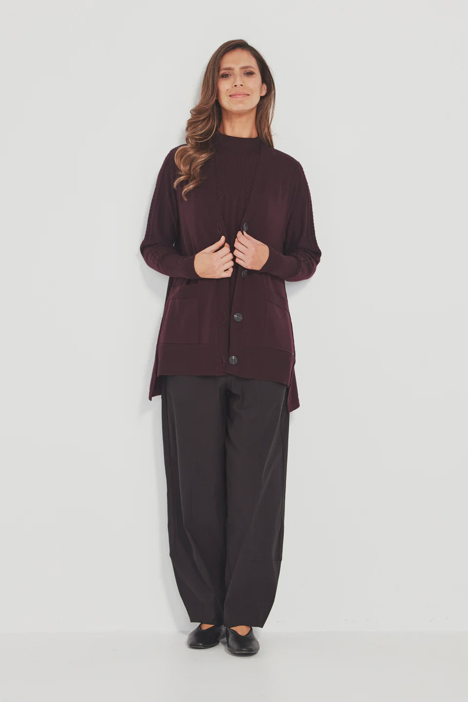 Cherish Cardi- Black Cherry