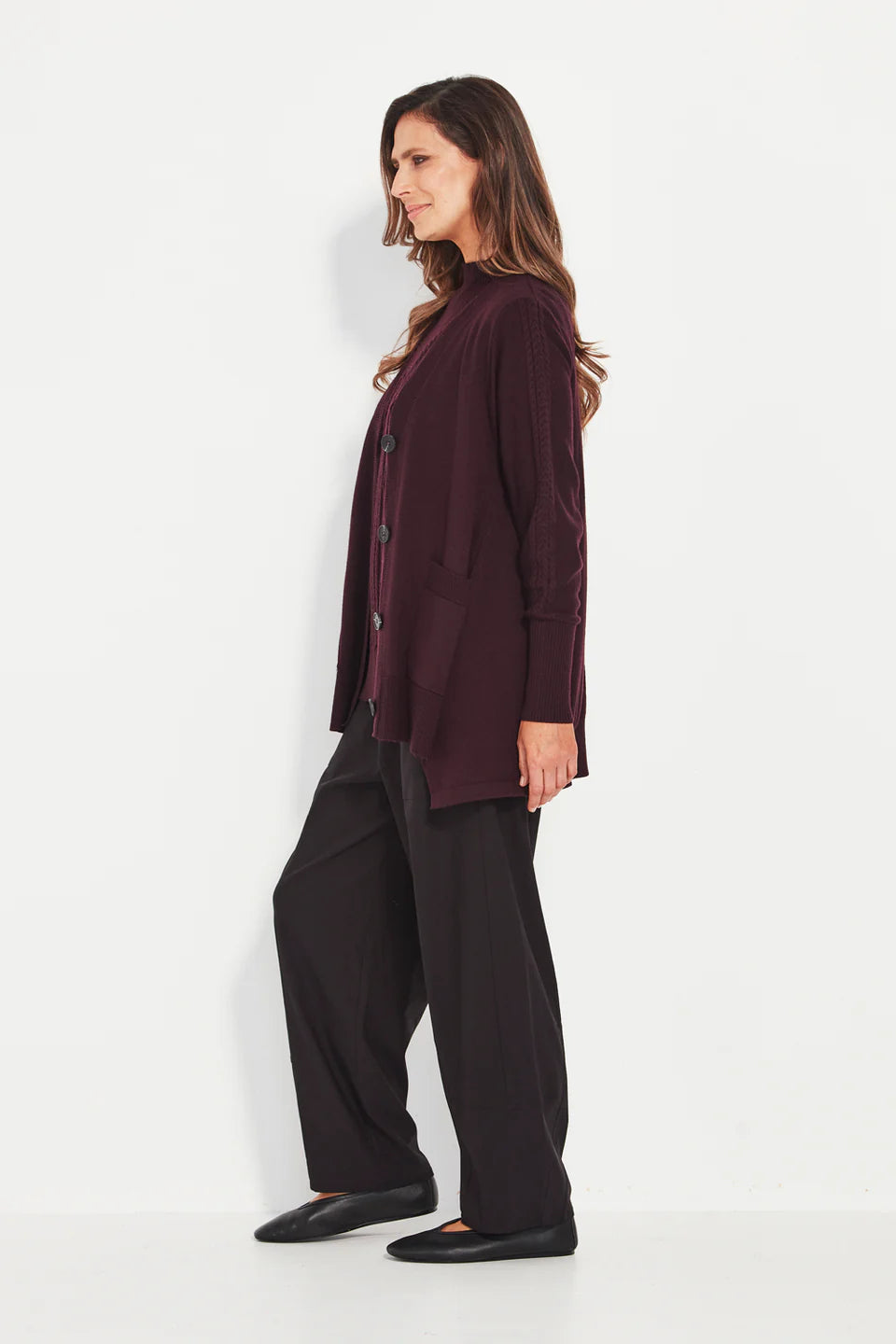 Cherish Cardi- Black Cherry