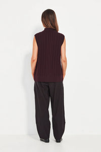 Cherish Vest- Black Cherry