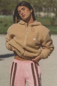 Sherpa Hooded Jacket - Macadamia