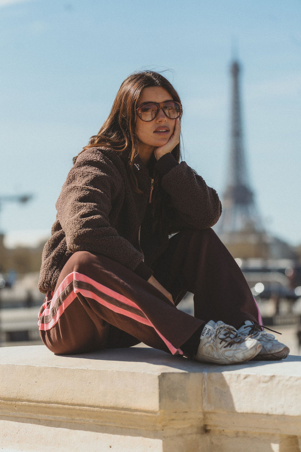 Sherpa Hooded Jacket - Dark Chocolate