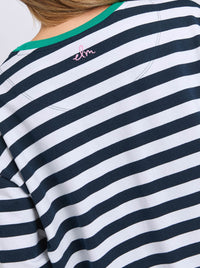 Maps Crew- Navy & White Stripe