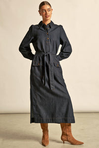 Echelon Dress- Dark Denim