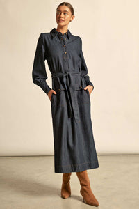 Echelon Dress- Dark Denim