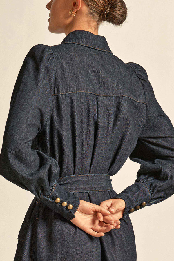 Echelon Dress- Dark Denim