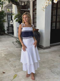 Michelle Skirt-Maritime Navy Sailor