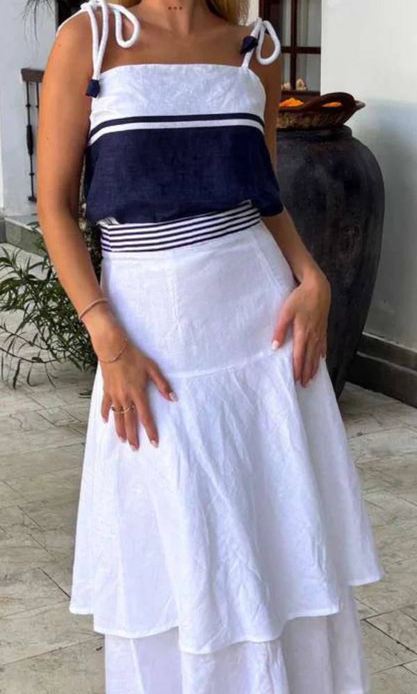 Michelle Skirt-Maritime Navy Sailor