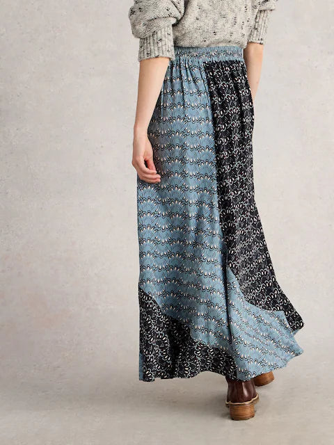 Sara Maxi Skirt- Blue Multi