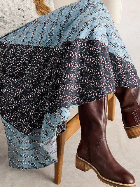 Sara Maxi Skirt- Blue Multi