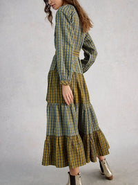 Clementine Check Midi Dress