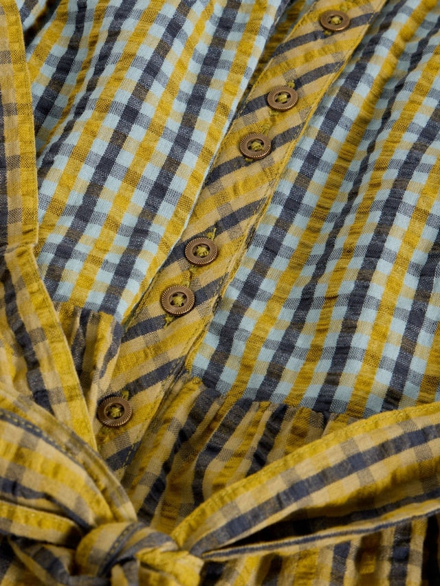 Clementine Check Midi Dress