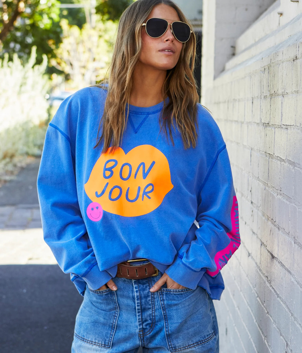 Bonjour Washed Blue Sweat / Ocean Blue