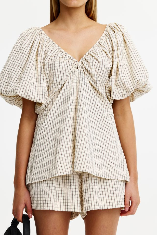 Mimi Top - Rhinestone Gingham
