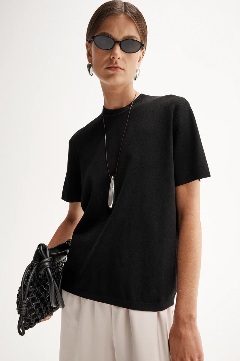 Wilbour Knit Tee- Black