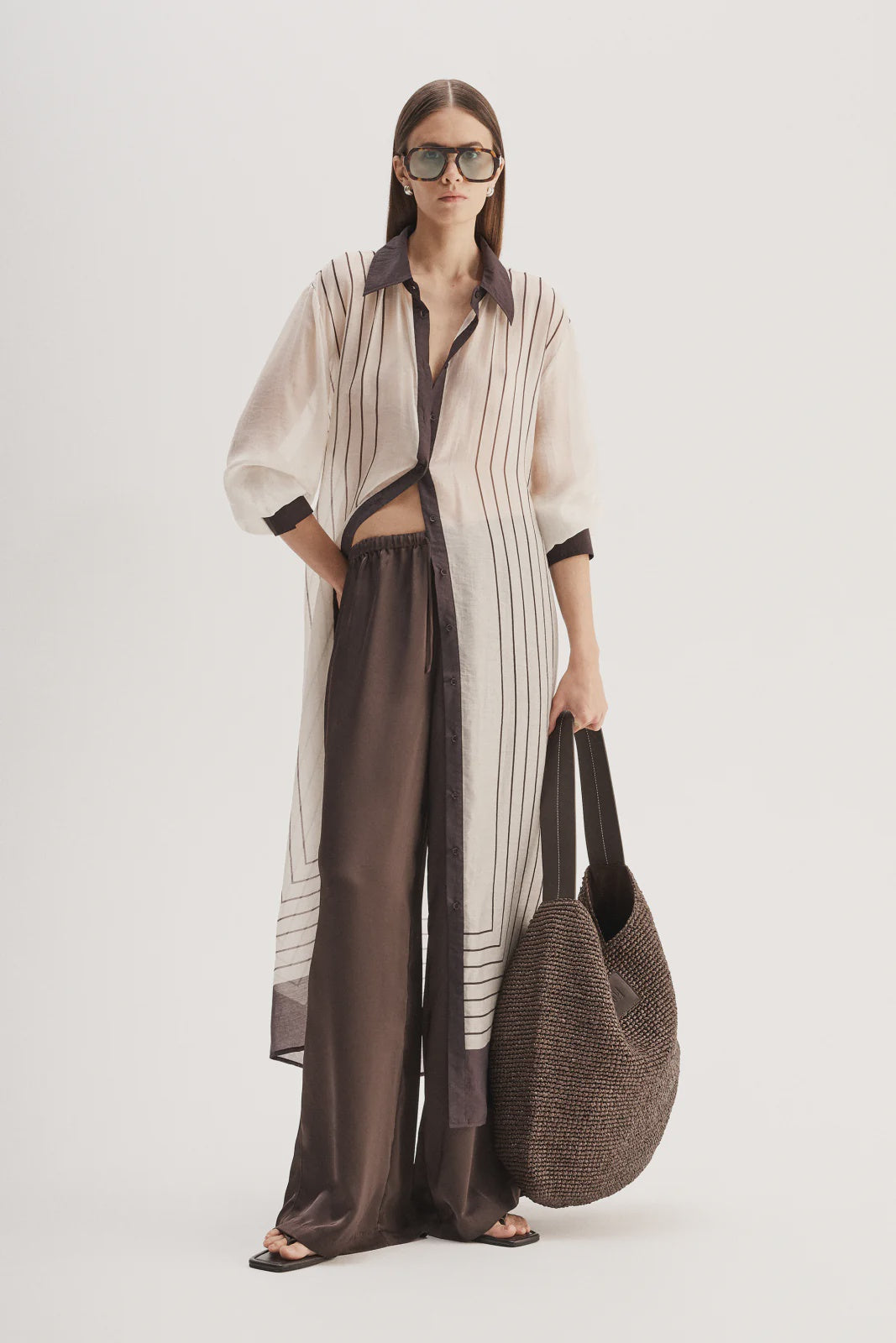Havana Chocolate Stripe Maxi Dress