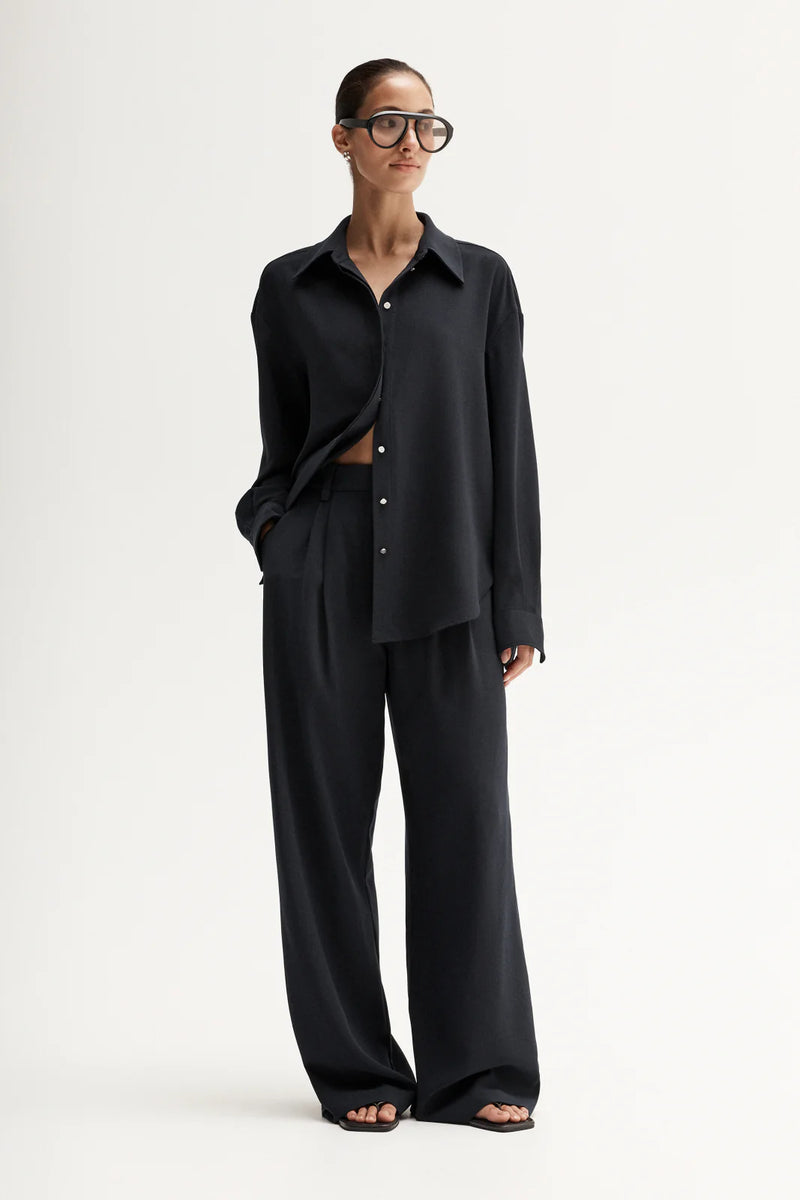 Miller Long Sleeve Shirt- Midnight Ink