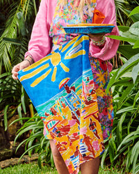 Kip & Co X Ken Done - Beach Babes Linen Tea Towel
