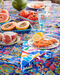 Kip & Co X Ken Done - Barrier Reef Garden Linen Table Cloth Round