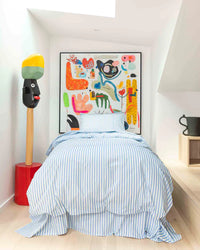 Seaside Stripe / Queen Flat Sheet