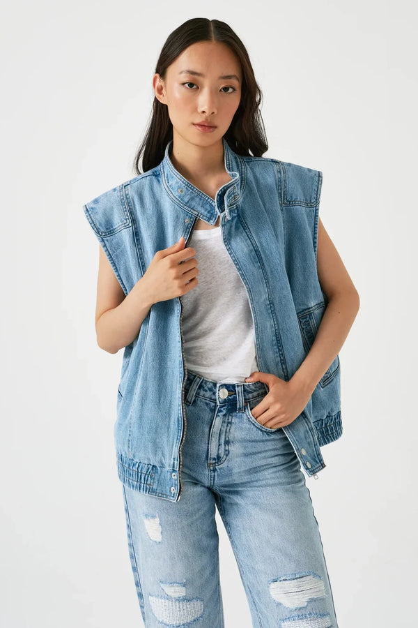 Juno Sleeveless Jacket- Dakota Vintage