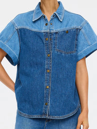 Coralie Denim Shirt - Two Tone Denim