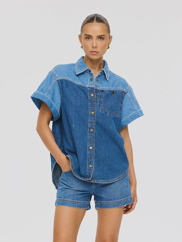 Coralie Denim Short - Two Tone Denim