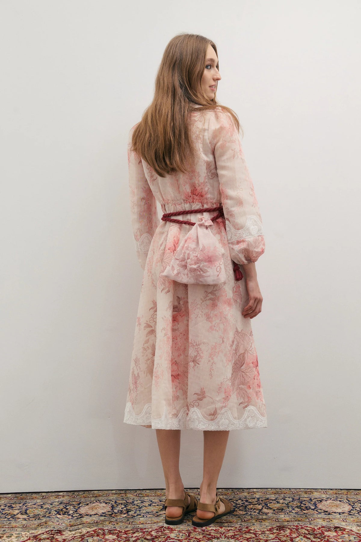 Chloe Lace Maxi Dress- Floating Frost Flowers