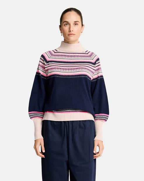Miriam Knit- Navy Snowflake