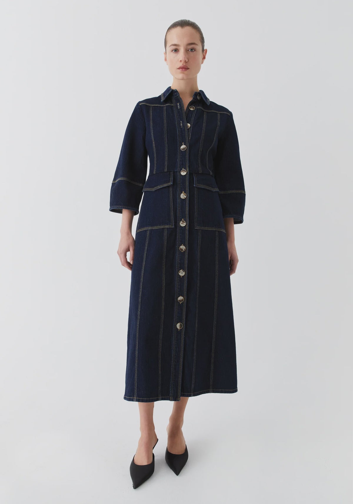Oscar Denim Dress / Dark Blue Wash