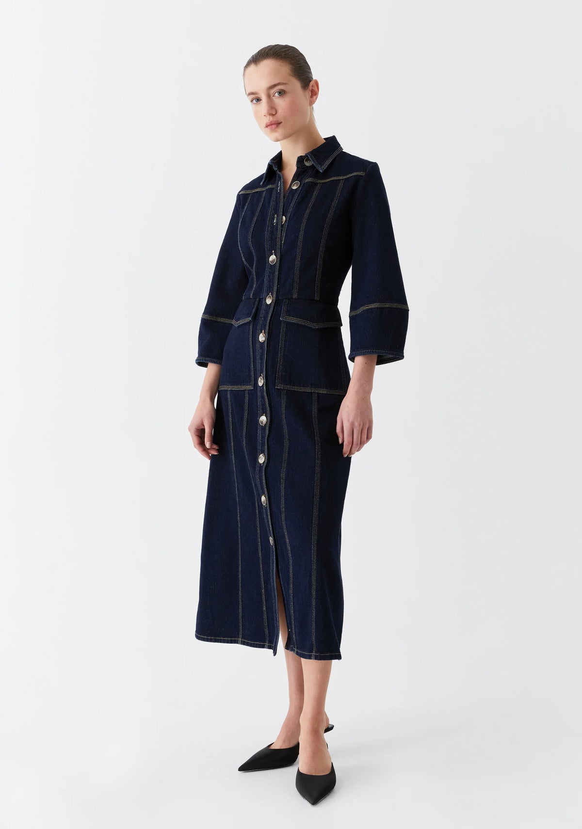 Oscar Denim Dress / Dark Blue Wash