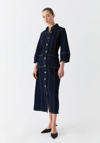 Oscar Denim Dress / Dark Blue Wash