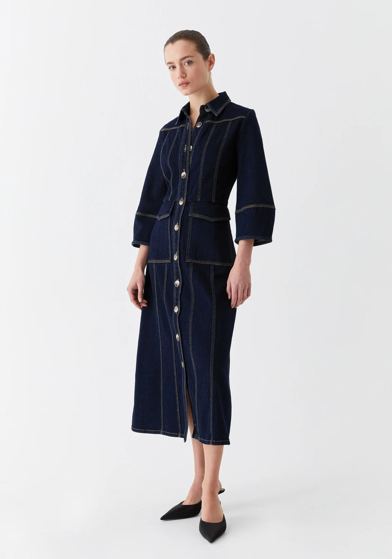 Oscar Denim Dress / Dark Blue Wash