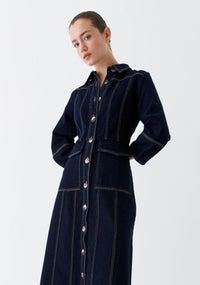 Oscar Denim Dress / Dark Blue Wash