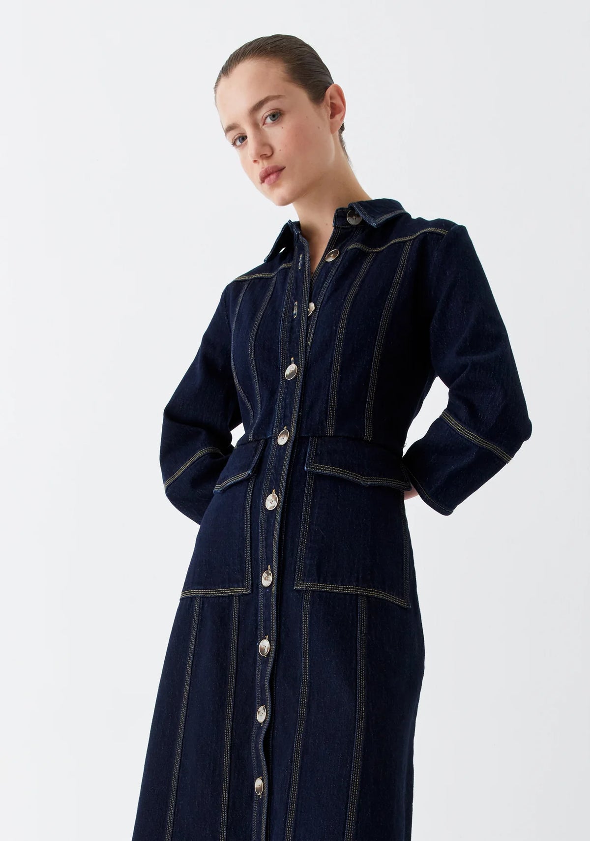 Oscar Denim Dress / Dark Blue Wash