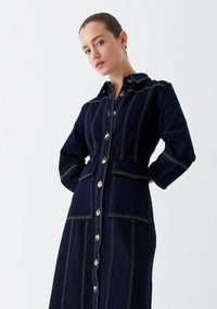 Oscar Denim Dress / Dark Blue Wash
