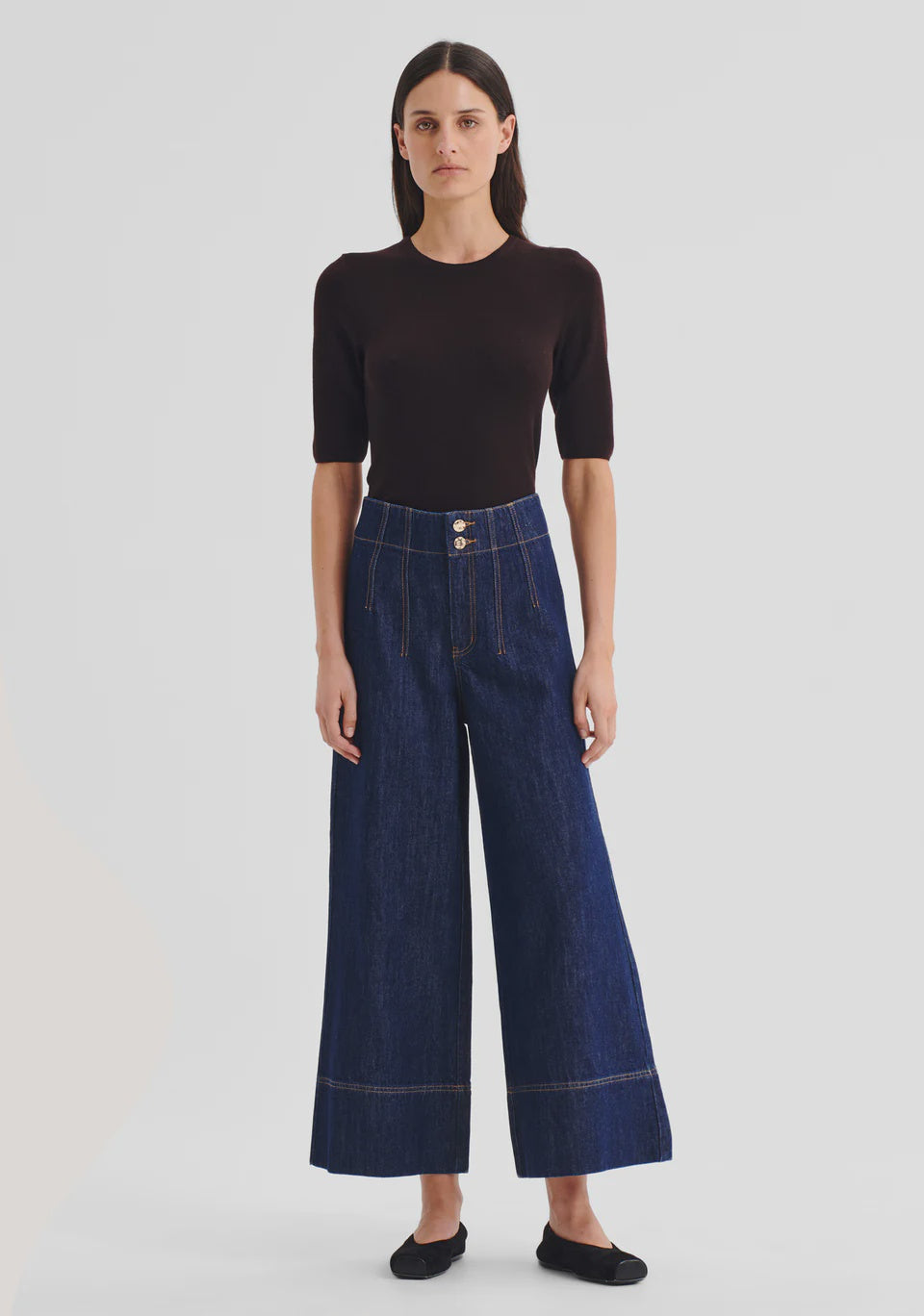 Pierrot Crop Denim Jean- Indigo