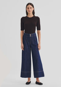 Pierrot Crop Denim Jean- Indigo