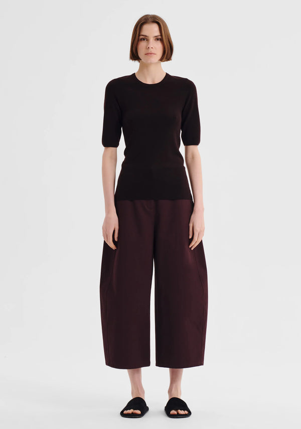 Talia Merino Knit Tee- Espresso
