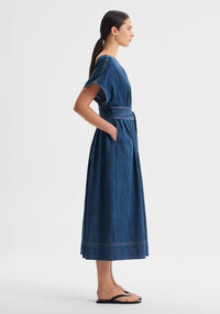 Tatum Denim Dress- Blue