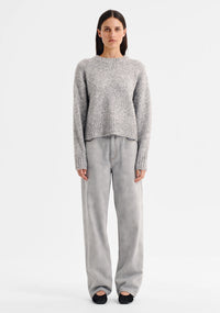 Zoe Knit Pullover- Grey Marle