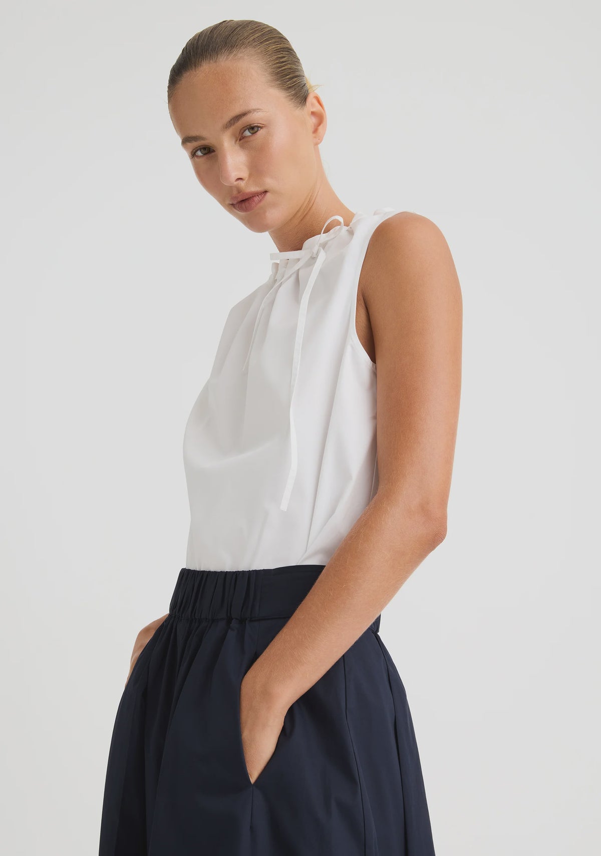 Maddison Tie Top White