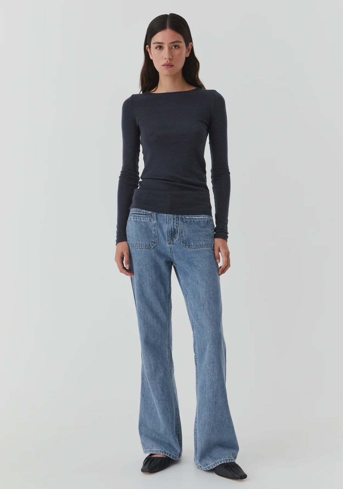 Morri Merino Round Neck / Navy