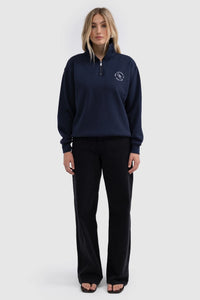 Asta Quarter Zip Jumper / Navy
