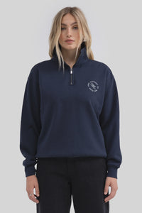 Asta Quarter Zip Jumper / Navy